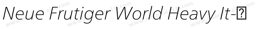 Neue Frutiger World Heavy It字体转换